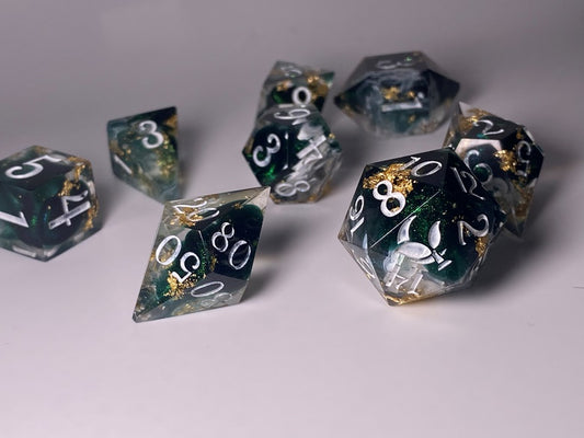 Sassenach -8 piece polyhedral dice set