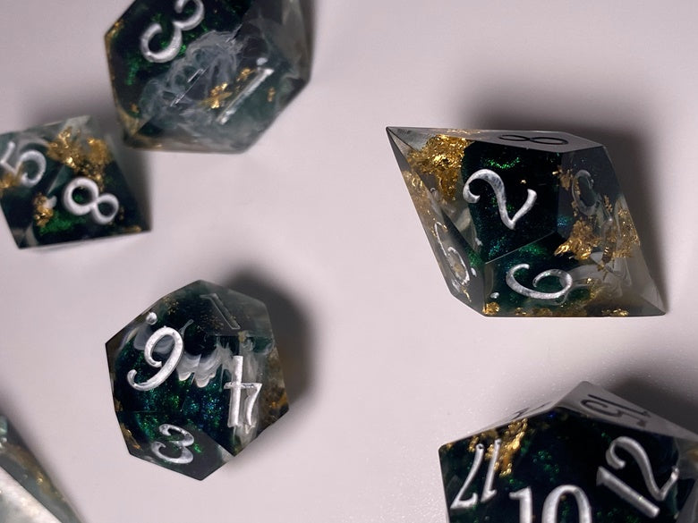 Sassenach -8 piece polyhedral dice set