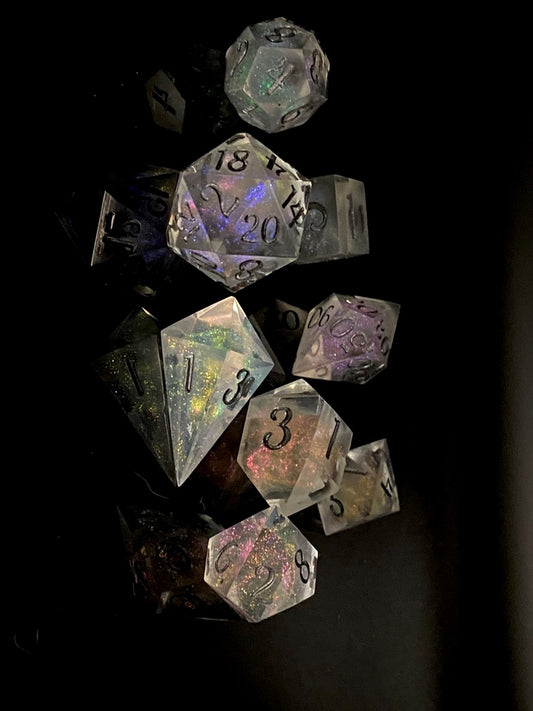 Frozen Galaxies -8 piece polyhedral dice set